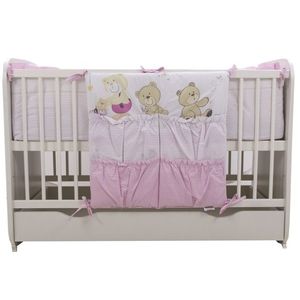 Lenjerie Teddy Play Pink M1 7 piese 120x60 cm imagine