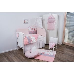 Set de pat pentru bebelusi Pink Bunny 3 piese imagine