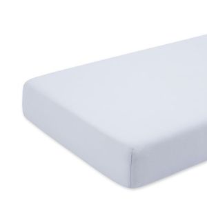 Cearceaf alb KidsDecor cu elastic din bumbac 95 x 52 cm imagine