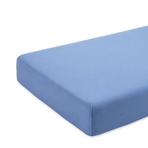 Cearceaf albastru KidsDecor cu elastic din bumbac 95 x 52 cm imagine