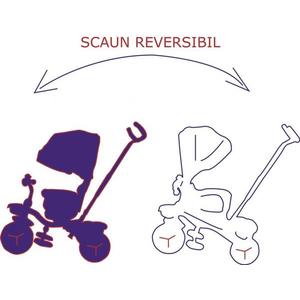 Tricicleta cu sezut reversibil Bebe Royal Milano Roz imagine