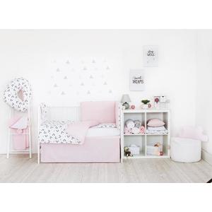 Set de pat pentru bebelusi Pink Panda - 3 piese, 100 bumbac imagine