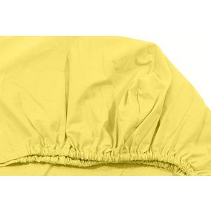 Cearceaf galben KidsDecor cu elastic din bumbac 60 x 85 cm imagine