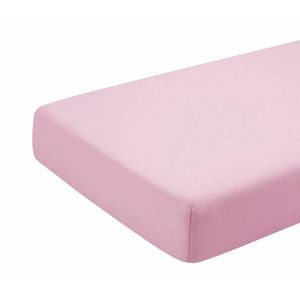 Cearceaf roz KidsDecor cu elastic din bumbac 60 x 85 cm imagine