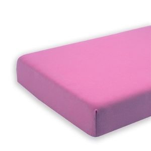Cearceaf roz KidsDecor cu elastic din bumbac 140x200 cm imagine