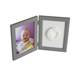 Kit mulaj Memory Frame cu rama foto 13x18 cm Baby HandPrint non-toxic silver imagine