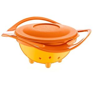 Bol multifunctional cu capac si rotire 360 grade Amazing Bowl Orange imagine