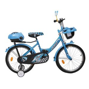 Bicicleta pentru copii cu roti ajutatoare Racer Blue 20 inch imagine