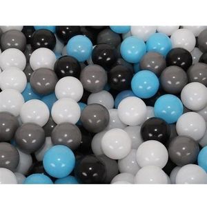 Set 200 bile din plastic colorate albastre-negre 7 cm Malatec MY2775 imagine