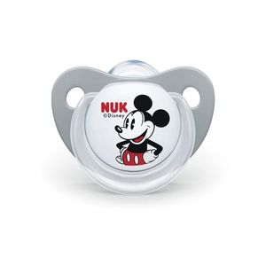 Suzeta Nuk Mickey silicon M1 gri 0-6 luni imagine