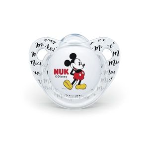 Suzeta Nuk Mickey silicon M1 transparent 0-6 luni imagine