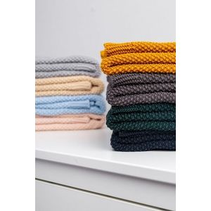 Paturica de bumbac tricotata Sensillo 100x80 cm gri imagine