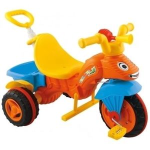 Tricicleta cu maner parental Pilsan Caterpilar Orange imagine