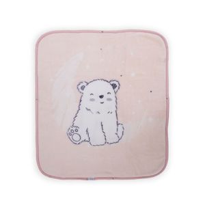 Paturica pentru infasat Baby Wrap Polar Bear Pink imagine