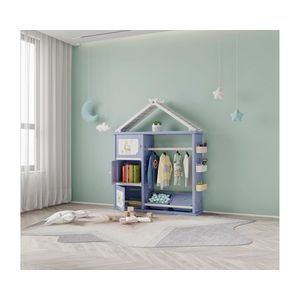 Dulap organizator pentru copii cu 4 cutii Nichiduta Happy House Blue imagine