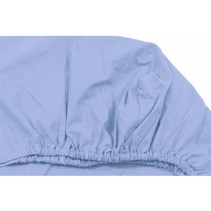 Cearceaf albastru, kidsdecor, cu elastic, din bumbac - 60x107 cm imagine