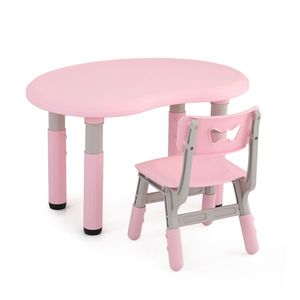 Set masuta si scaunel cu inaltime reglabila Nichiduta Study Pink imagine