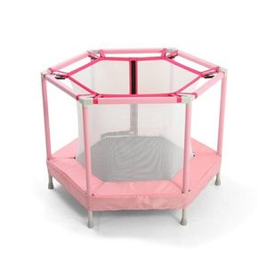 Mini trambulina pentru copii cu plasa interioara Nichiduta Jump Pink imagine