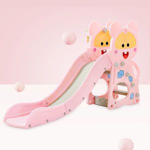 Spatiu de joaca 3 in 1 cu leagan si tobogan Nichiduta Happy Baby Pink imagine