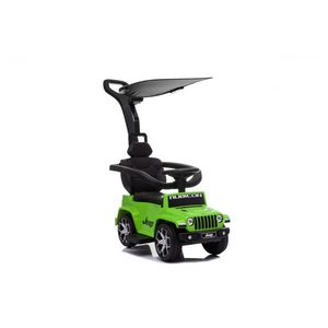 Masinuta fara pedale cu maner parental Jeep Wrangler Green imagine