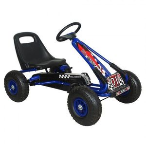 Kart M-Toys cu pedale si volan albastru imagine