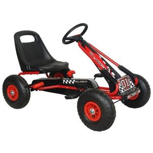 Kart M-Toys cu pedale si volan rosu imagine