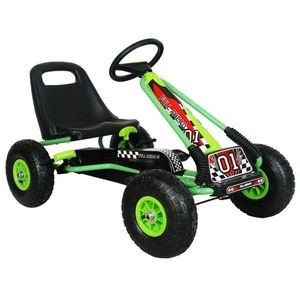 Kart M-Toys cu pedale si volan verde imagine