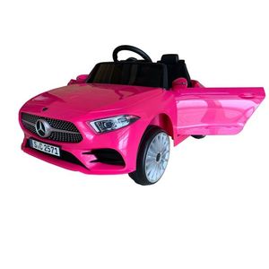 Masinuta electrica cu scaun piele si roti eva Mercedes Benz CLS350 Pink imagine