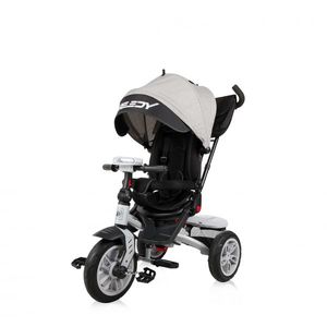 Tricicleta multifunctionala 4 in 1 Speedy Air scaun rotativ Grey Black imagine