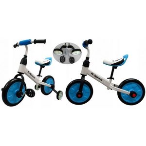 Bicicleta cu pedale si roti ajutatoare R-Sport P1 albastru imagine