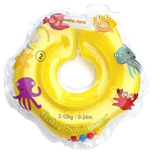 Colac de gat pentru bebelusi Babyswimmer galben cu zornaitoare 0-24 luni imagine