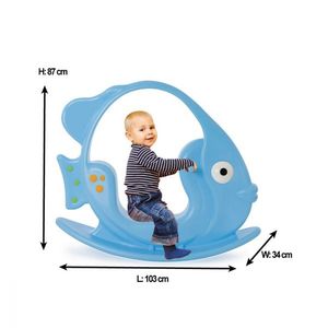 Balansoar pentru copii Pilsan Fish Albastru imagine