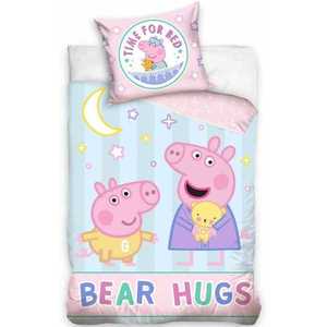 Set lenjerie pat copii Peppa Pig Bear Hugs 100x135 + 40x60 SunCity imagine