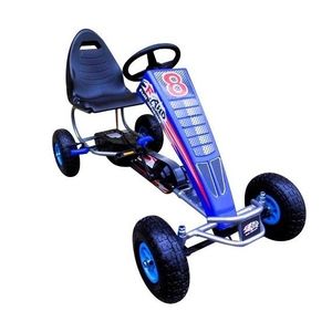 Kart cu pedale Gokart 4-10 ani roti gonflabile G5 R-Sport albastru imagine