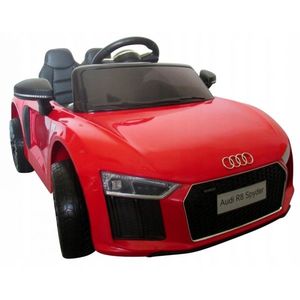 Masinuta electrica cu telecomanda, roti EVA si scaun piele Audi R8 R-Sport rosu imagine