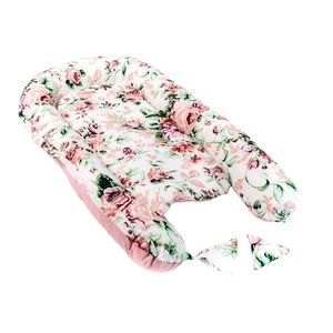 Baby Nest multifunctional din bumbac Pink Flowers imagine