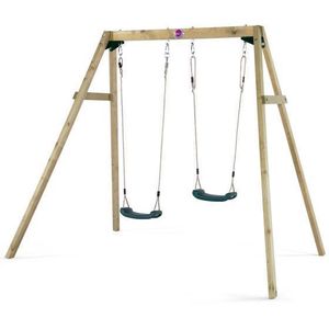 Leagan din lemn pentru 2 copii Double Swing Set Plum imagine