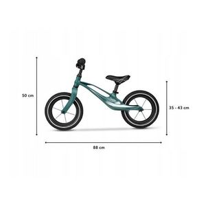 Bicicleta usoara Bart Air fara pedale roti gonflabile reglabila 12 inch Green Forest Lionelo imagine