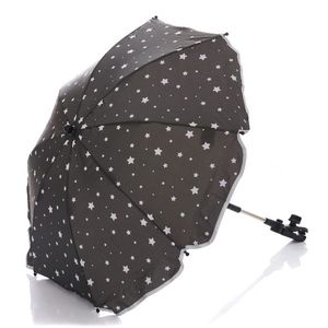 Umbrela pentru carucior 82 cm UV 50+ Stelute Grey Fillikid imagine