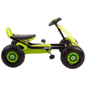 Kart cu pedale si roti gonflabile Driver Kidscare verde imagine