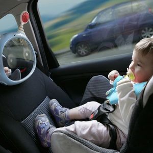 Oglinda muzicala auto pentru supraveghere copil Benbat Oly Blue imagine