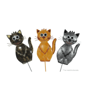 Decoratiune ghiveci Pisica cu tija imagine