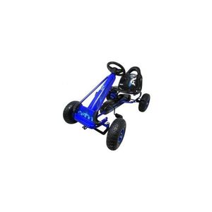 Kart cu pedale Gokart 3-6 ani roti pneumatice din cauciuc frana de mana G3 R-Sport albastru imagine
