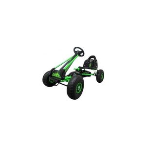 Kart cu pedale Gokart 3-6 ani roti pneumatice din cauciuc frana de mana G3 R-Sport verde imagine