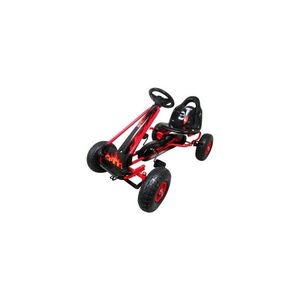 Kart cu pedale Gokart 3-6 ani roti pneumatice din cauciuc frana de mana G3 R-Sport rosu imagine