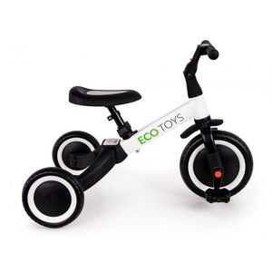 Tricicleta echilibru cu pedale Ecotoys TR001 4 in 1 alb imagine