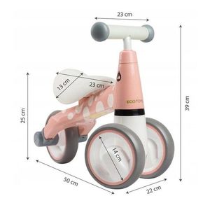 Tricicleta fara pedale Flamingo roz Ecotoys LB1603 imagine