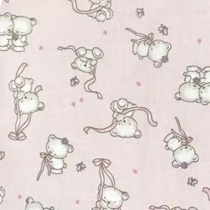 Sac de dormit copii 1 tog KidsDecor Loving Bear Pink din bumbac 70 cm imagine