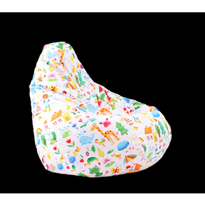 Fotoliu beanbag pentru copii 4-14 ani nirvana light o lume colorata imprimatumplut cu perle polistiren imagine