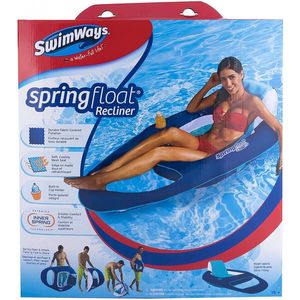 Swimways sezlong plutitor recliner cu spatar si suport pahare imagine